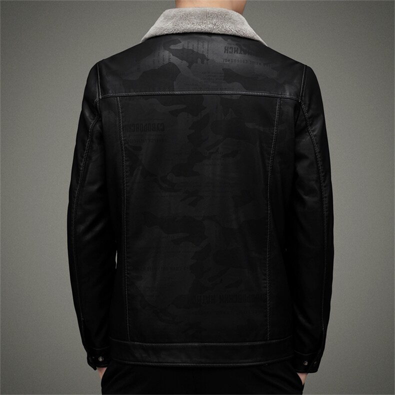 AW2207钱塘2020-3秋冬新款羽绒中年男士商务休闲皮衣夹克P205,男装皮衣,钱塘207-3