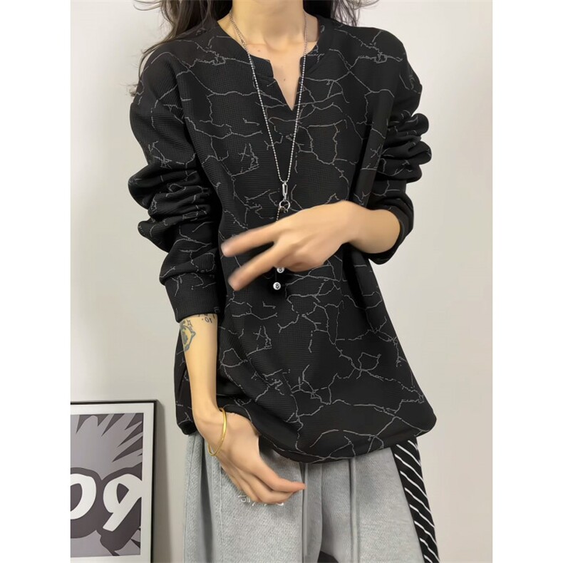XZ809A/CX605/特P24/控48印花美式V领长袖打底衫卫衣,男装T恤,星座809A(原222-1)