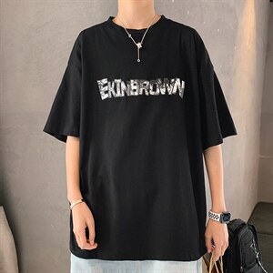 1图案已注册港风日系中性休闲情侣大码风短袖T恤7053P20图片