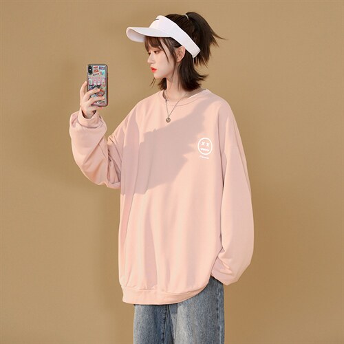 现货2025春装百搭表情中性情侣款圆领卫衣上衣D201-DM117-P45，男装卫衣，电商D321-1