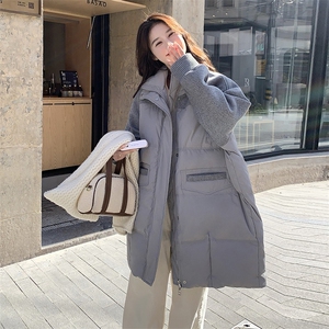 现货：冬装新款欧版宽松型毛呢撞色羽绒服2C135-5019P315K468图片