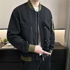 2025春装店主风新款撞色棒球领时尚潮流夹克休闲外套58102-P115，男装夹克，电商A413