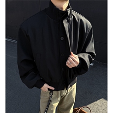 主推美式高街立领棒球服飞行垫肩夹克短款外套男D401特P75，男装夹克，电商A335-1（原A458）