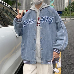 男秋季2022新款长袖夹克字母潮流外套2082P70图片