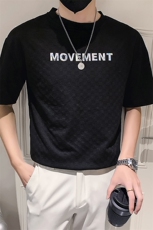 白色2023精神小伙修身男士圆领印花短袖T恤打底衫潮T094-P48控68，男装T恤，电商A108