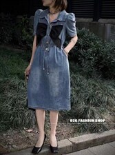 2022年夏季牛仔连衣裙，女装连衣裙，芭鲁娜