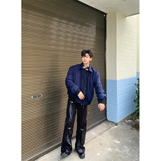 美式复古藏青色飞行员夹克外套短款棒球服男T120-P60，男装夹克，星座1007（原301D）