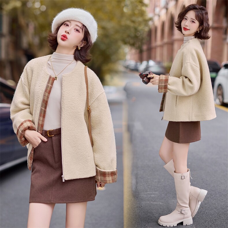 2024年冬季羊毛呢羽绒内胆外套90白鹅绒上衣女,女装羽绒服,辉之琳