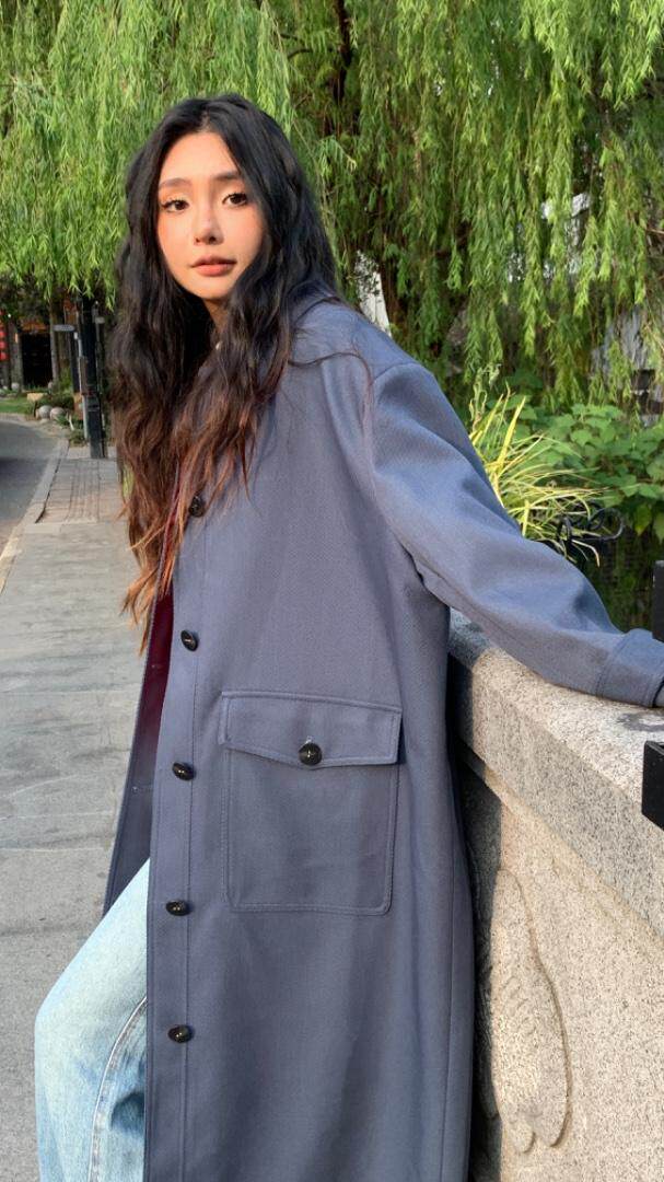 爱大版风衣。男友款，女装风衣，是爱 SHI AN