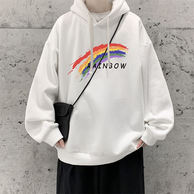 WY2064-P35纯棉连帽卫衣男大码运动帽衫宽松薄外套男,男装卫衣,电商A040