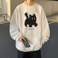 高品质！360克重磅秋季潮牌宽松圆领卫衣FY347p35加绒p45控58，男装卫衣，星座610B-1