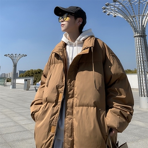 2023冬季潮牌军绿色棉衣立领高街复古宽松休闲棉袄男W6210-P82图片