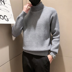 小伙风~早秋新款男士高领加厚毛衣韩版休闲针织打底衫 M042/P65图片