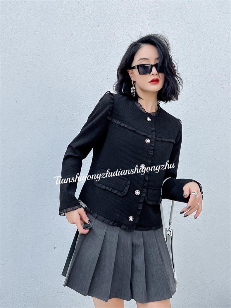 木耳边圆领外套，其它，天使公主