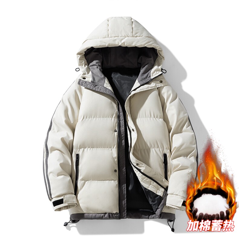 三防面料抖音品质10W件假两件连帽加厚棉衣外套棉服BM5811特P85,男装棉衣,电商A486