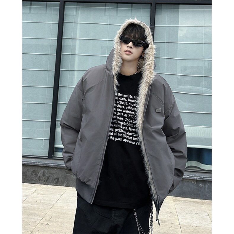 F630P120冬季美式复古座山雕棉服外套男女短款连帽工装加厚夹克,男装棉衣,星座512-6