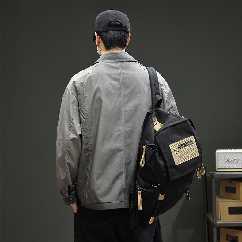 新款美式潮流渐变痞帅春秋款翻领工装夹克衫男款F0956-P140K279,男装夹克,电商D215