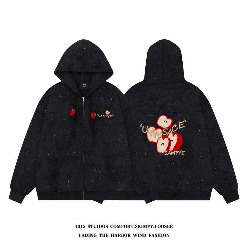 （设计感）秋季满天星烫钻重工刺绣开衫卫衣外套1015-WY353-P115,女装短外套,四季星座1015
