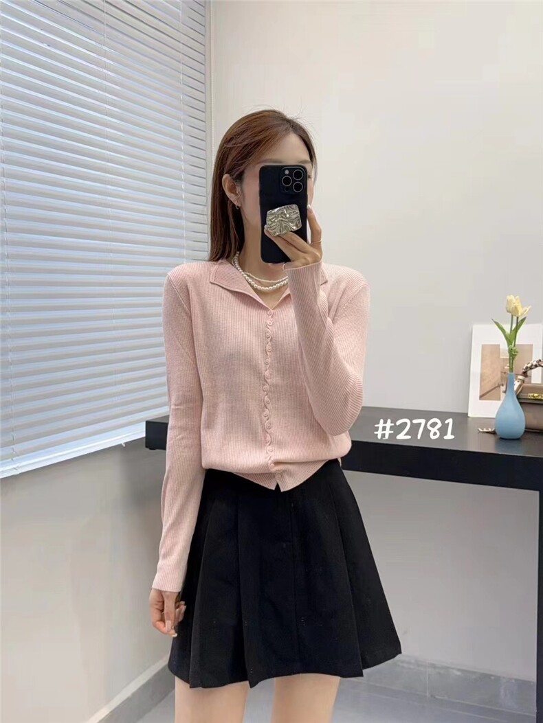 2025年秋季长袖常规纽扣抽条开衫，女装针织衫/毛衣，悦玛羊绒