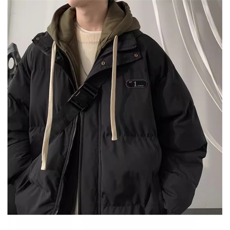 S820-P80美式新款宽松百搭假两件保暖棉衣情侣羽绒服,男装羽绒服,星座617A-2