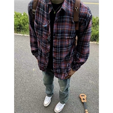 1506A/GCS3370/P40松格纹休闲衬衣外套潮流，男装衬衫，星座1506A