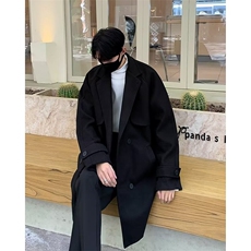 毛呢大衣男中长款加厚男装轻熟风高级感外套冬季谢尔比风衣2331，男装夹克，星座1116A-1（原606A）