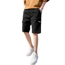 青少年夏季工装短裤男生潮牌宽松五分裤休闲夏装薄S501，男装休闲裤，星座509