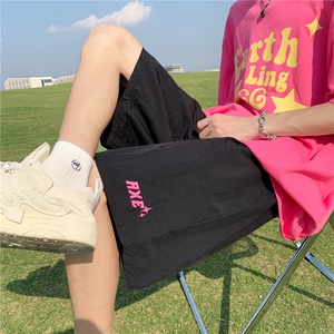 现货2026夏季清凉速干印花松紧港风美式跑量男女沙滩裤K517-TP20图片