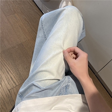 抖音品质夏季新款美式褶皱宽松冰丝牛仔裤B315-K672-P55控78，男装牛仔裤，电商B315