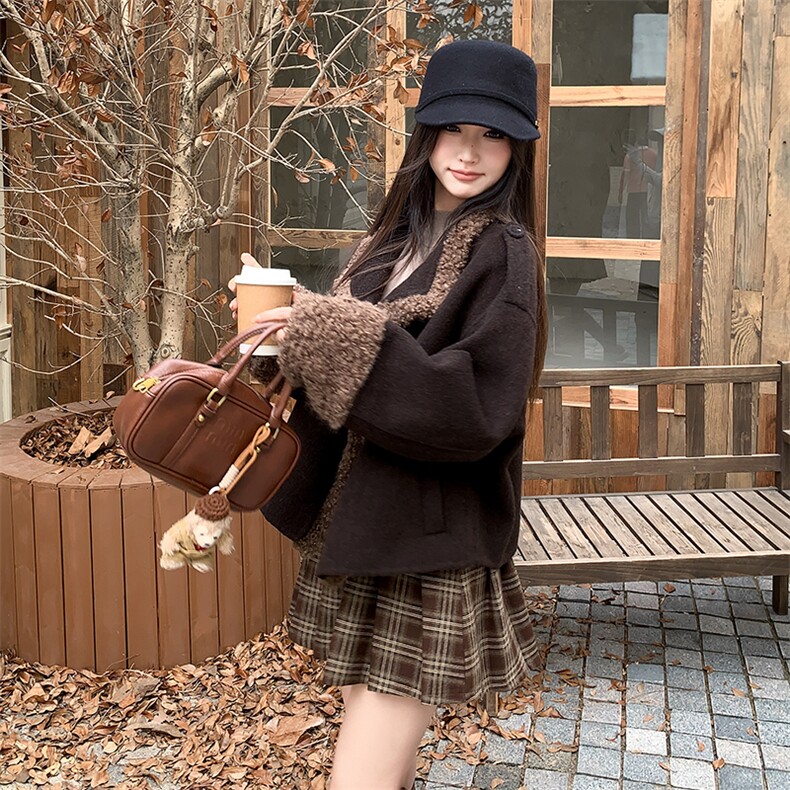 新款毛呢外套2C122-5122-P255-K378,女装毛呢外套,2C122