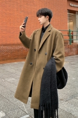 秋冬新款D5567-TP115168美式高街基础款休闲宽松毛呢大衣男，男装毛呢大衣，电商A102