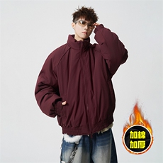 现货美式高街休闲棉衣夹克三防立领纯色户外工装加厚棉服外套，男装夹克，电商A486