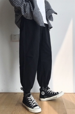 春季坠感阔腿裤九分直筒抽绳束脚裤工装裤男宽松灯笼裤子5108，男装休闲裤，电商A318