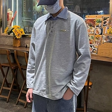 2024秋季新款长袖翻领假两件P0L0衫衬衫FW33P38，男装衬衫，星座1116-2