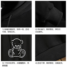 WY2174-P35加绒款-P40纯棉连帽卫衣男大码运动帽衫宽松薄砖墙，男装卫衣，电商A040A