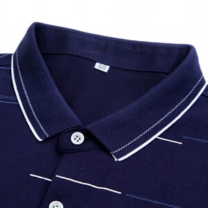 爸爸夏装短袖T恤中年男士上衣服薄中老年人男装POLO衫40-50岁图片