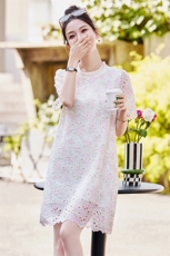 镂空蕾丝小香风连衣裙女2025新款夏季法式高级感小个子气质名媛，女装连衣裙，慕依路