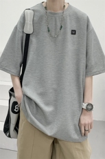 8XL-M重磅！特大码T潮牌上衣男中性华夫格短袖T恤DX304P25控39，男装T恤，电商D206-1