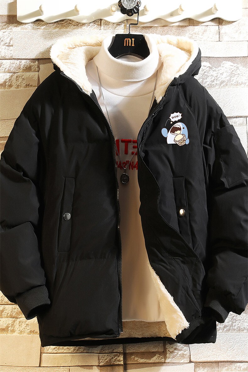 MY16239-P100加厚加绒连帽衣男大码服男面包服男砖墙挂拍,男装棉衣,电商A040A