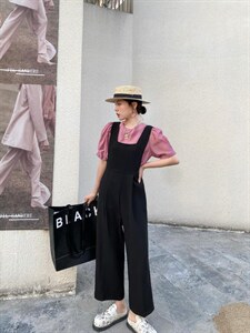 现货 夏季新款背带套装两件套，女装职业装，与跃