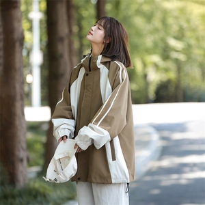 815A-MJ78362-65特秋冬装新款拼接登山服三防冲锋衣外套夹克图片