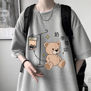 HT73194-P22 华夫格t恤男短袖男大码五分袖 大皂风图片