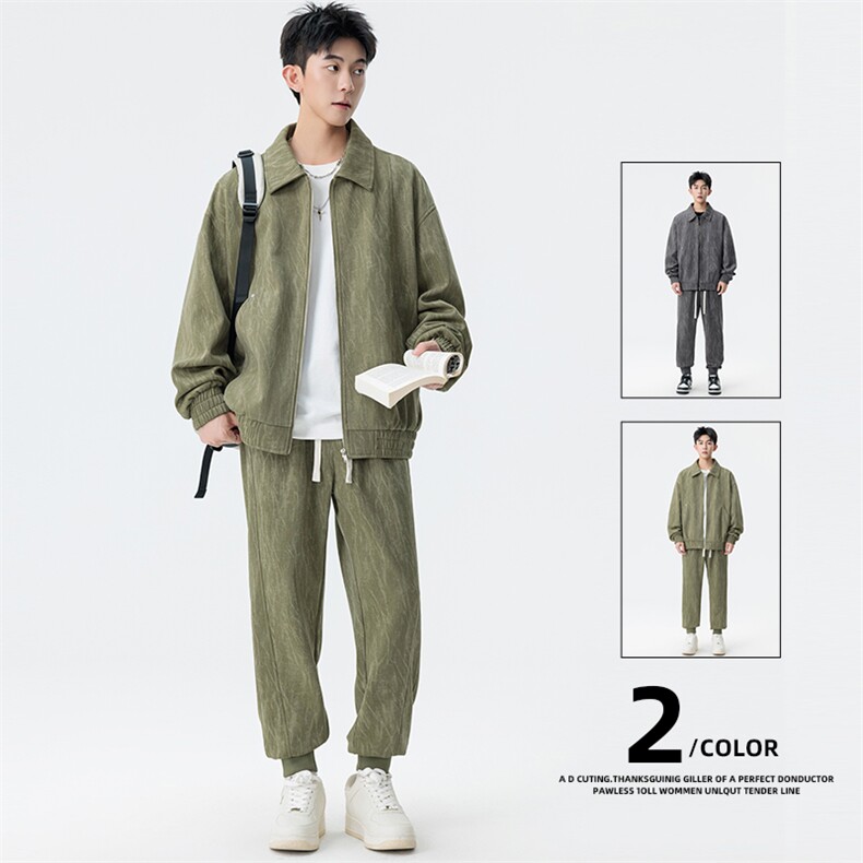 38575-P115大码控218秋季美式大码休闲套装,男装休闲套装,星座209