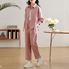 2025年新款秋季女装女士精品套装工作制服休闲，女装套装/套裙，1D073