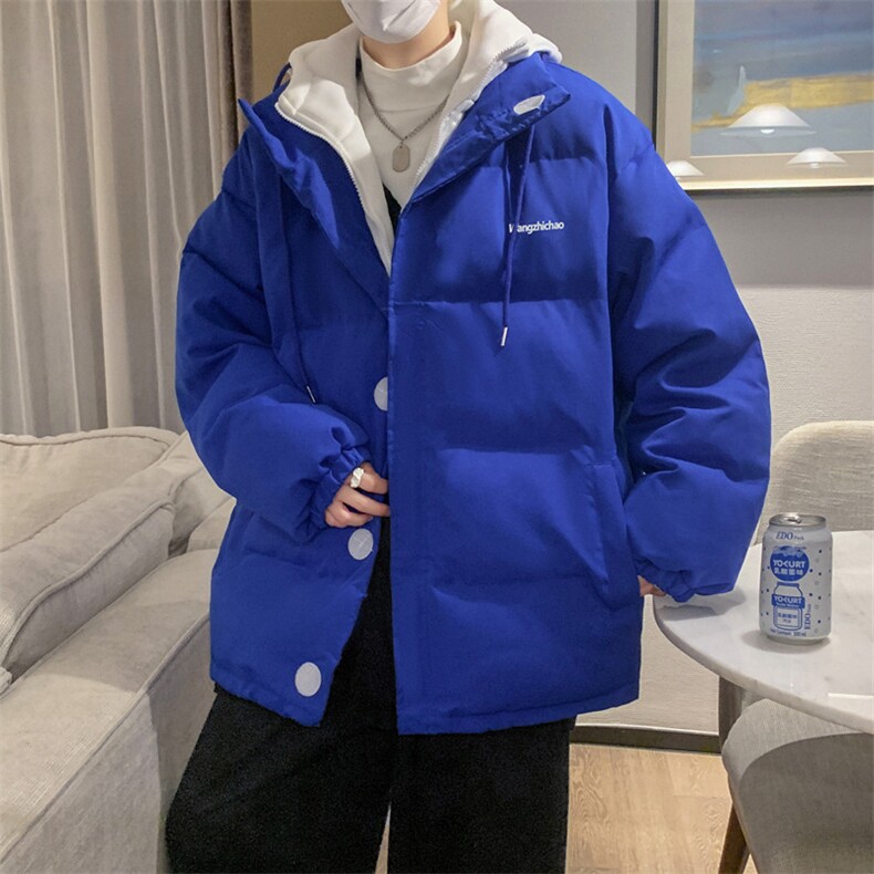 潮新款冬季克莱因蓝外套男棉服情侣装高级感炸街男装W2411-P90,男装棉衣,星座512-2