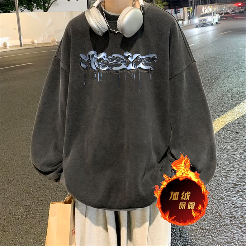 直播品质500克重磅美式做旧水洗卫衣SY1399-常规特P45加绒特P55,男装卫衣,电商A486