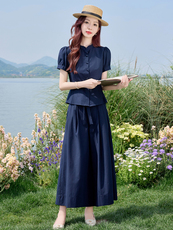 巨好看大方得体裙裤套装女2026夏季新款时尚减龄遮肉贵夫人两件套，女装套装/套裙，水衣源