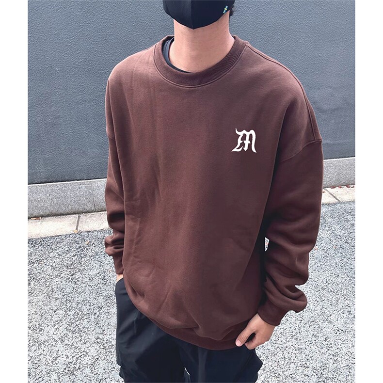 抖音得物 现货高品质美式宽松圆领印花卫衣 新款重磅卫衣 ADY102图片
