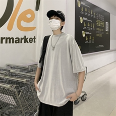 男冰丝半高领T恤宽松短袖T03P26，男装T恤，星座1116-2