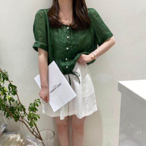 麻料小衫，女装，Hope of July